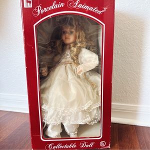 Porcelain animated collectable doll